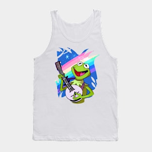 Rainbow Frog Play Guitars Tank Top